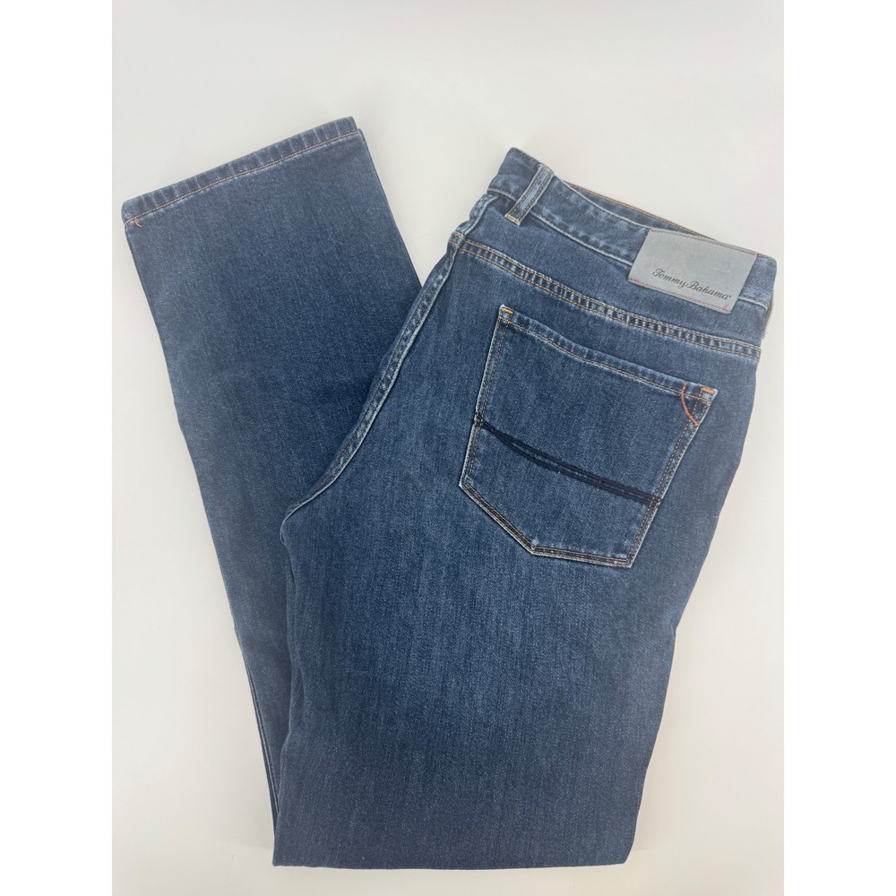Tommy Bahama Authentic Mens 34x32 Dark Wash Straight Leg Jeans